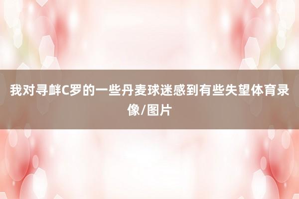 我对寻衅C罗的一些丹麦球迷感到有些失望体育录像/图片