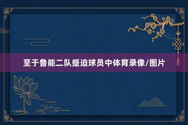 至于鲁能二队蹙迫球员中体育录像/图片