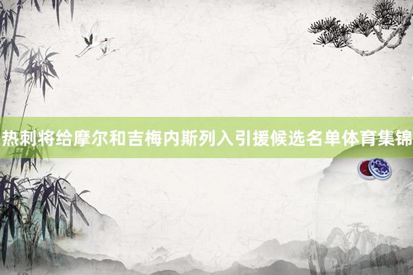 热刺将给摩尔和吉梅内斯列入引援候选名单体育集锦