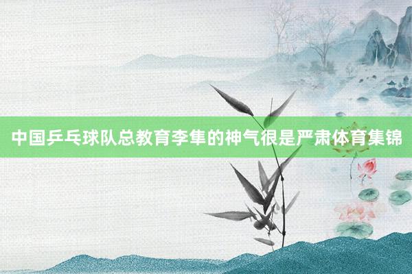 中国乒乓球队总教育李隼的神气很是严肃体育集锦