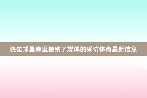 骁雄球星库里接纳了媒体的采访体育最新信息