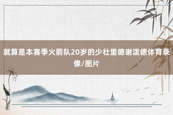 就算是本赛季火箭队20岁的少壮里德谢泼德体育录像/图片