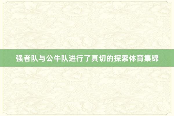 强者队与公牛队进行了真切的探索体育集锦