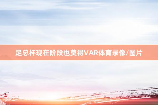 足总杯现在阶段也莫得VAR体育录像/图片